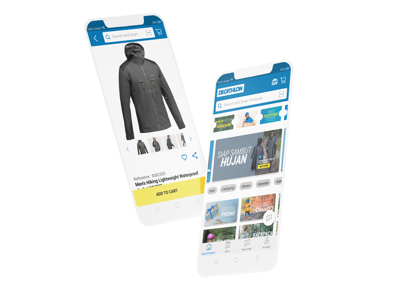 Decathlon mobile application preview