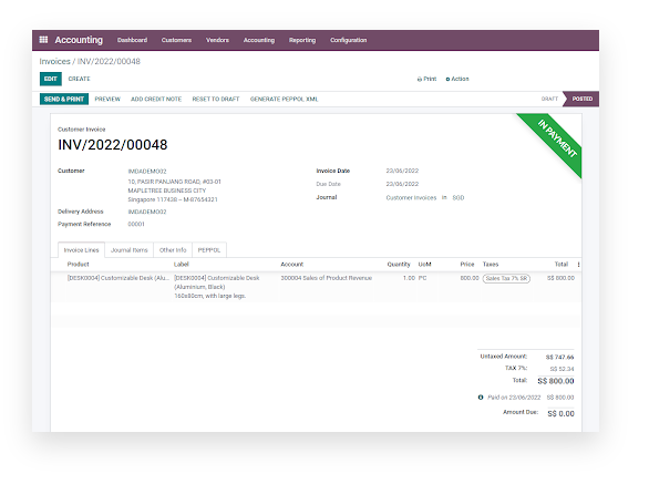 Odoo • Text and Image