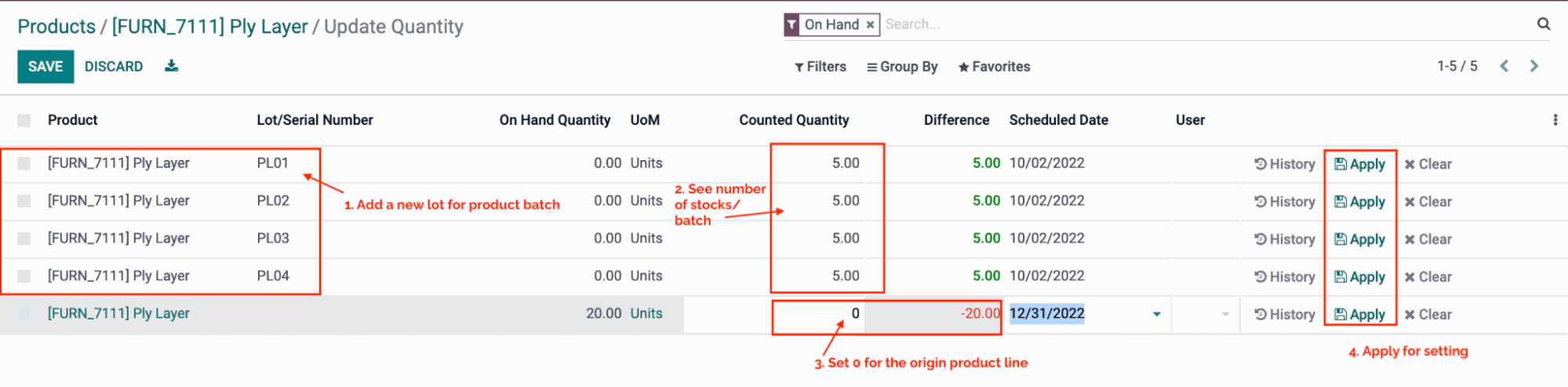 Odoo Inventory 2