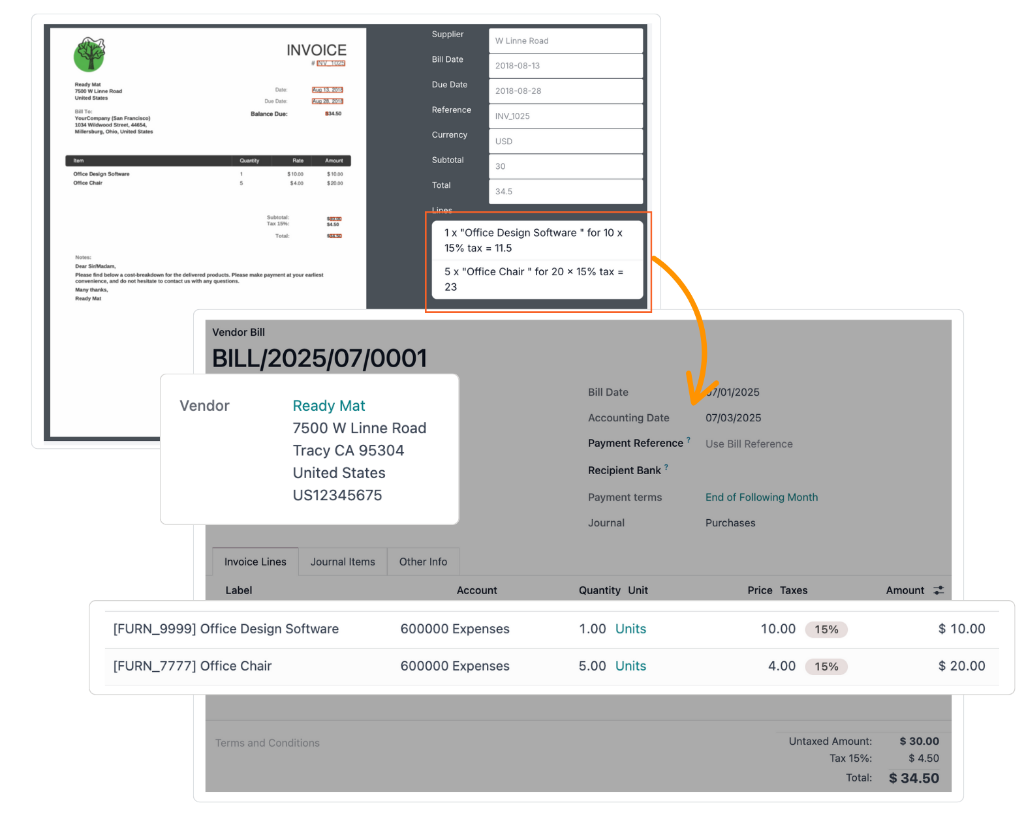 Odoo Accounting AI-powered Invoice Automation
