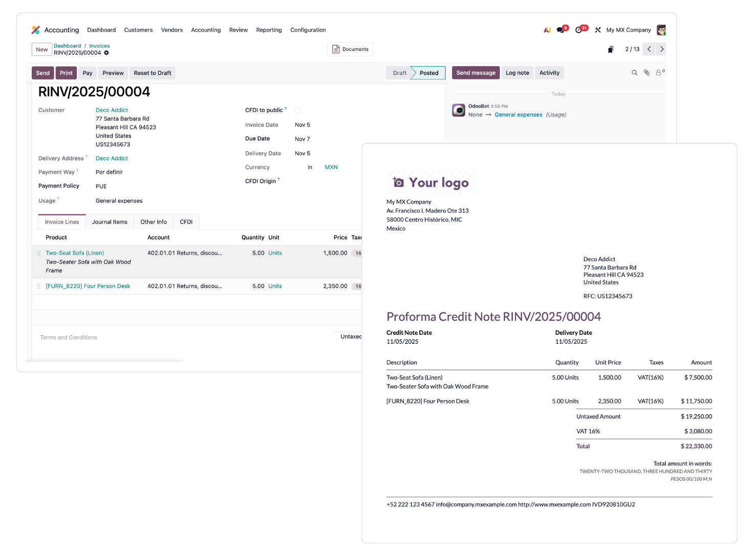 Kepatuhan Odoo dengan Peraturan Meksiko