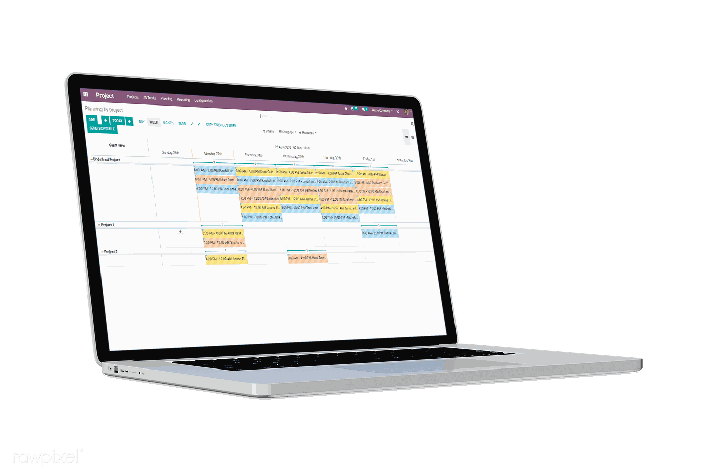 Odoo planning project forecasting