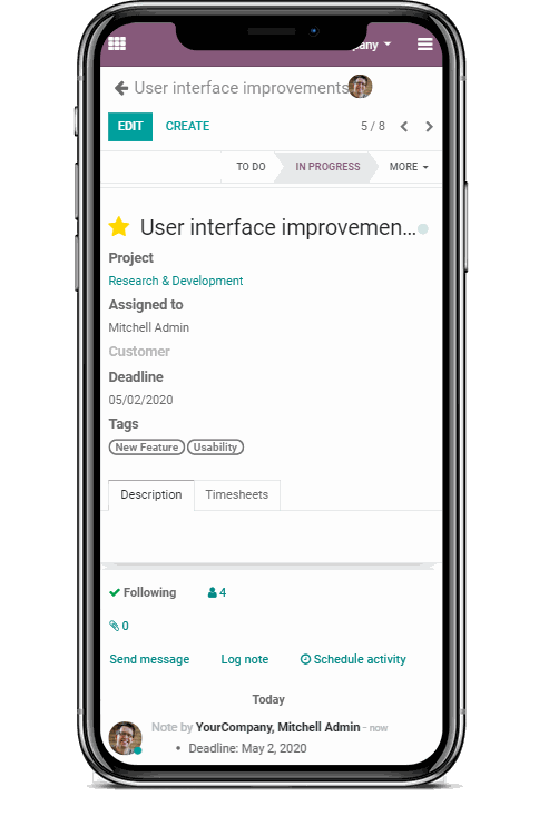 Odoo ecommerce online tracking